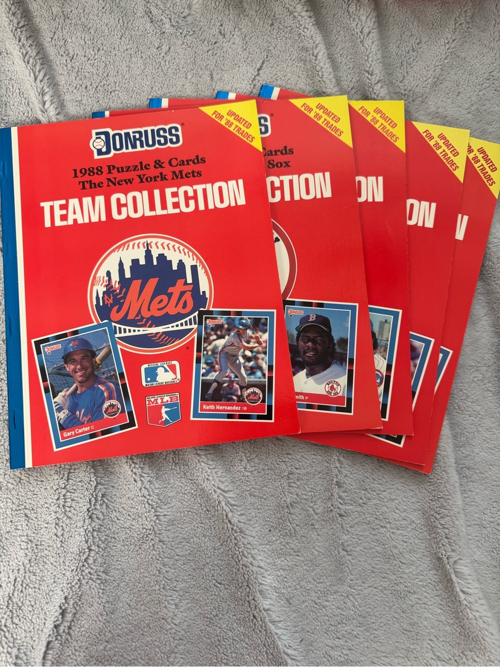 1988 Donruss Team Collection Books Lot Mets Cubs Yankees Red Sox Athletics‎